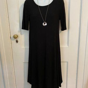 Philosophy Black Dress,  Midi, Elbow Sleeve,  Size S